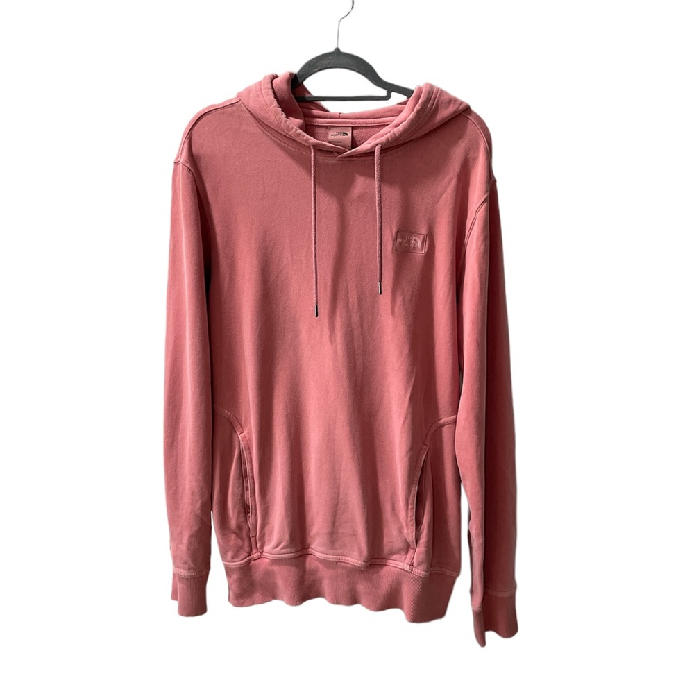 Mens The North Face Pink Drawstring Hoodie-Medium